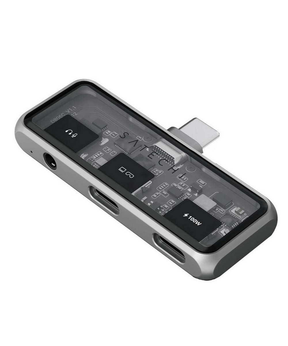 Хаб Satechi ST-HXRAJM Mobile XR Hub PD 100W With Audio. Цвет: серый