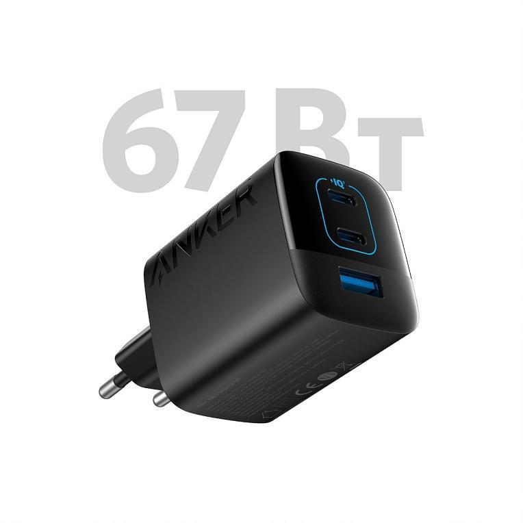 Anker 336 67W A2674 Black 2USB-C PD + USB-A