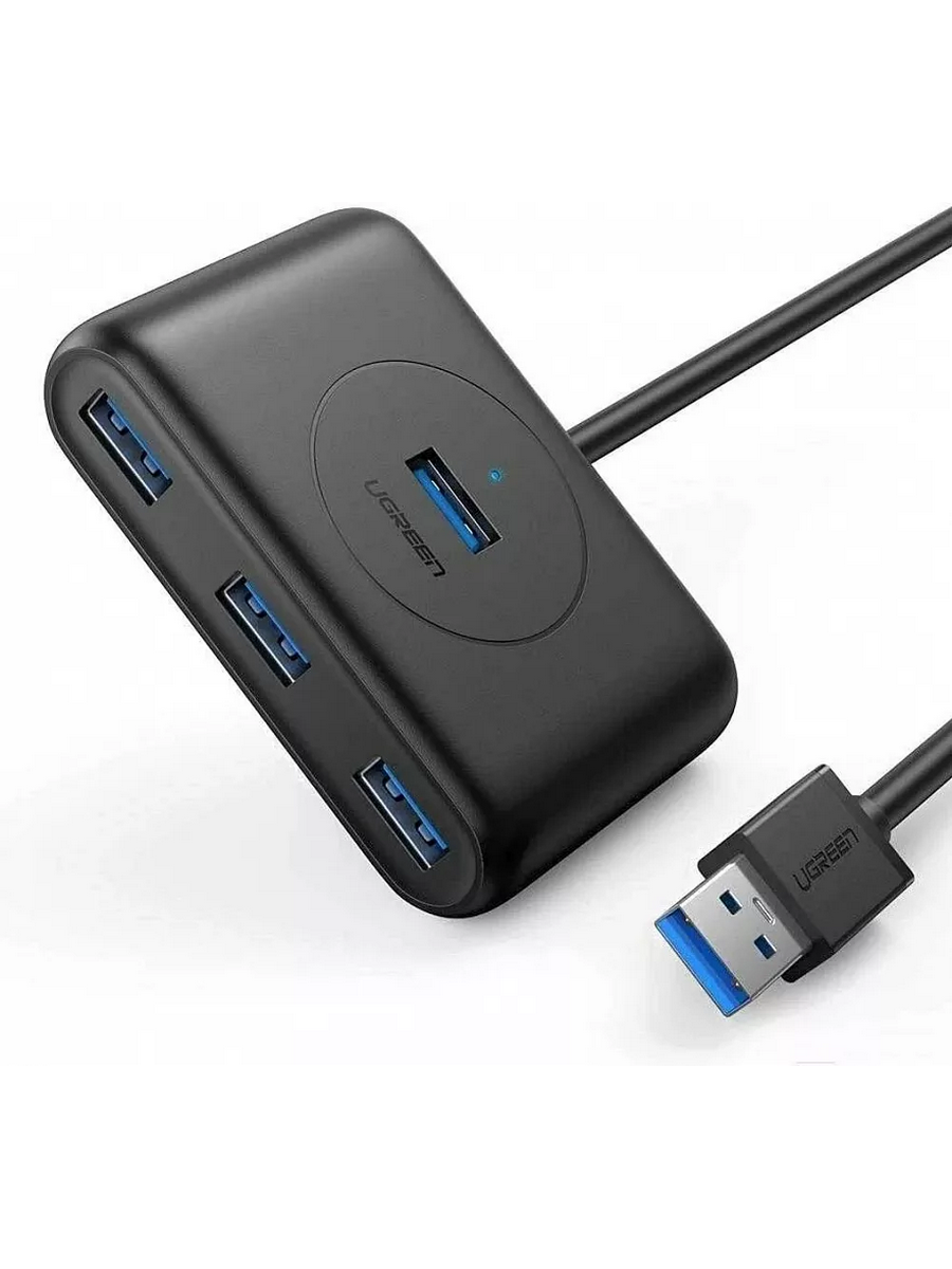 Хаб UGREEN CR113 (20290) USB 3.0 Hub. Длина 0,5 м. Цвет: черный