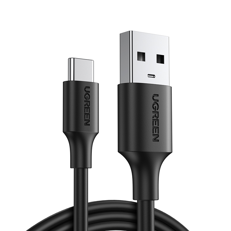 Кабель UGREEN US287 (60117) 1,5 m Black USB-A 2.0 to USB-C Cable Nickel Plating