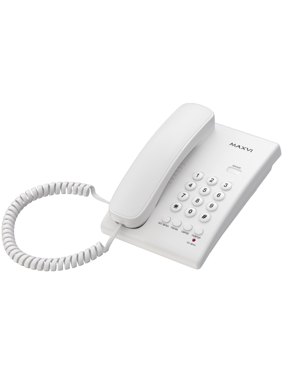 Проводной телефон Maxvi CS-02 white