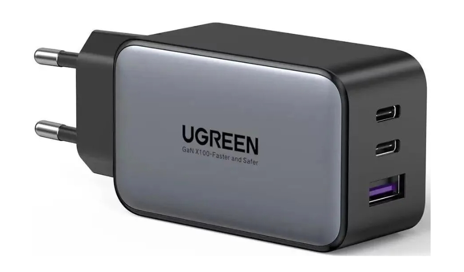 Зарядное устройство UGREEN CD244 (10335) 65W Nexode USB-A+2*USB-C GaN Tech Fast Charger Grey