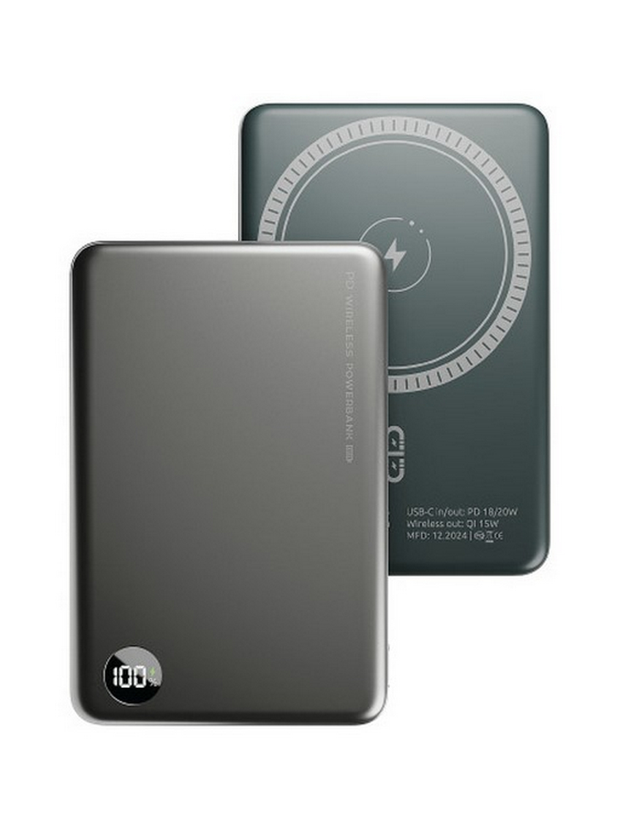 Внешний АКБ OLMIO QM-16 044474 Mag-Go 10000mAh, 20W PowerDelivery, 15W wireless, серый