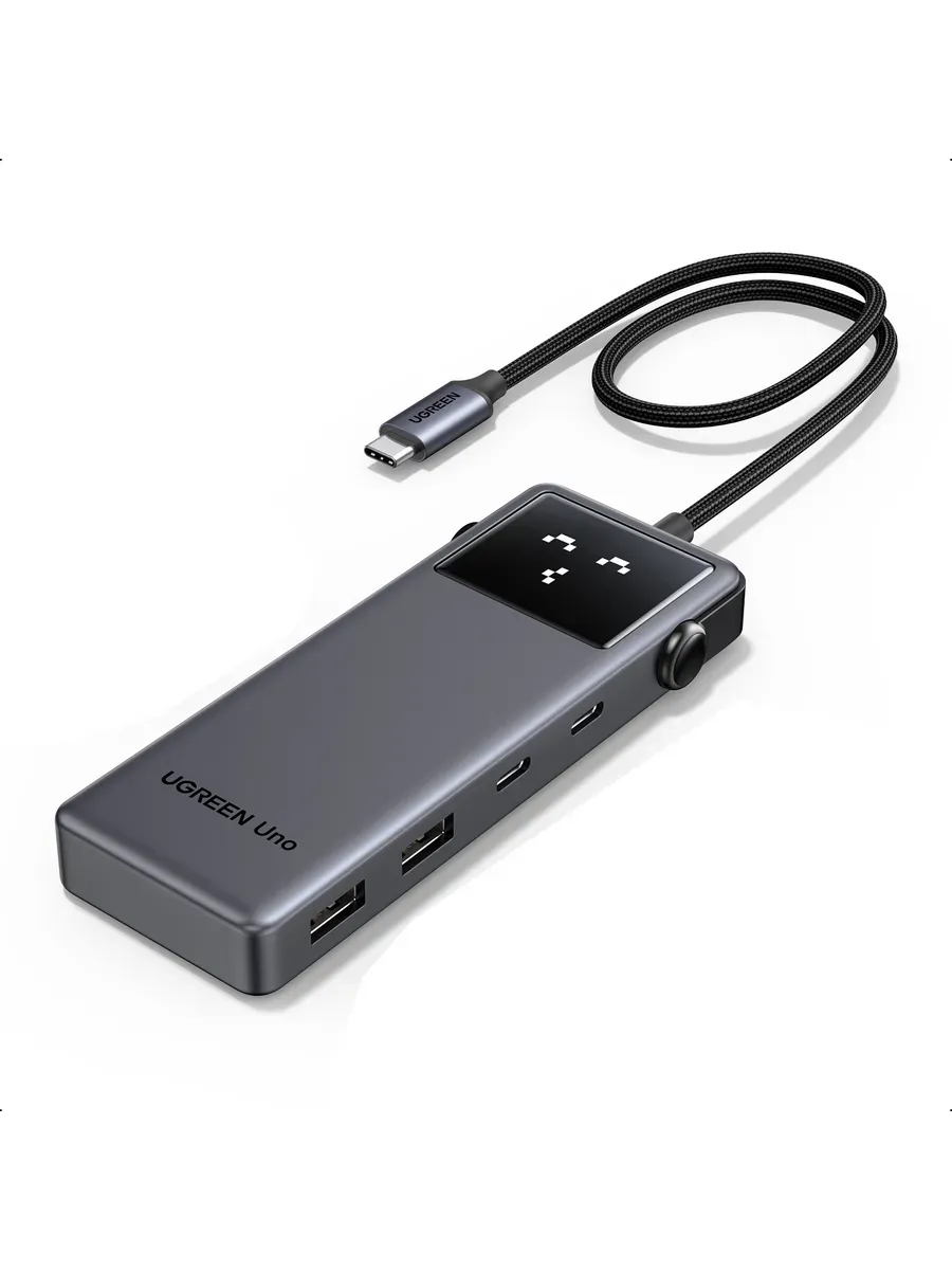 Хаб UGREEN CM888 (35998) серый UNO 6-in-1 4K@60Hz USB-C To HDMI+2*USB 3.2 A+2*USB 3.2 C+PD Power Con