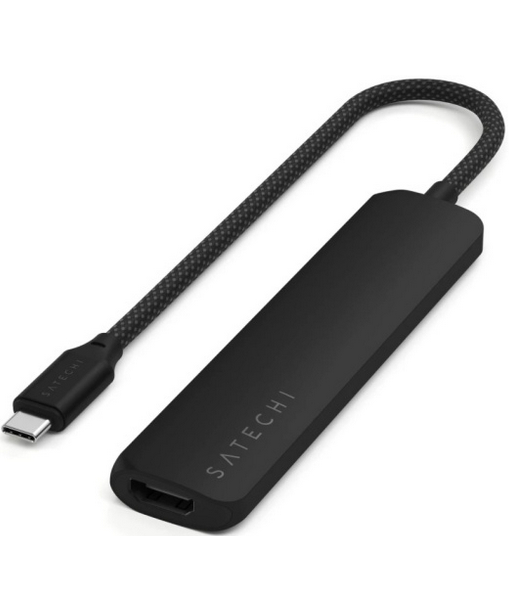 Адаптер Satechi ST-P6SK 6-in-1 1xUSB-C PD&1x1 USB-A 10Gbps&USB-A 480Mbps&HDMI 4K @ 60Hz черный