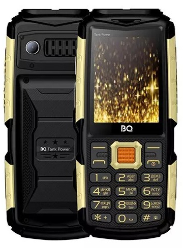 Мобильный телефон BQ 2430 Tank Power Black+Gold