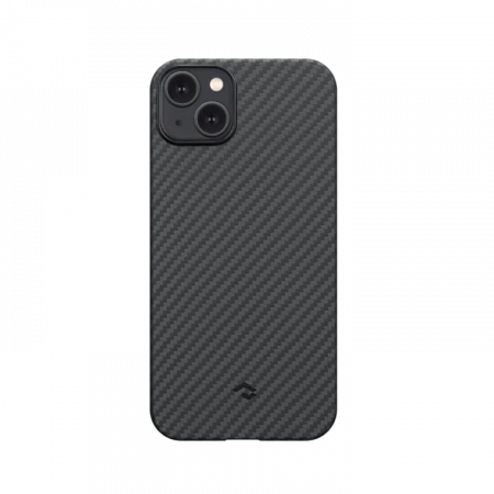 Чехол Pitaka KI1401M для iPhone 14 Plus черно-серый, MagEZ Case 3 (6.7"), кевлар (арамид)