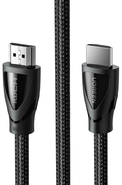 Кабель UGREEN HD140 (80402) HDMI 2.1 Длина: 1,5м. Цвет: черный Male To Male Cable 8K Braided Cable.