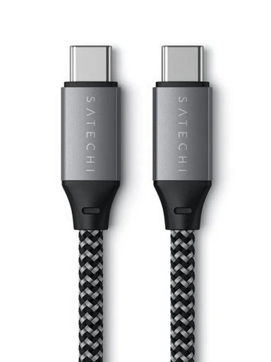 Кабель Satechi ST-TCC10M Type-C Cable 25 см серый космос.