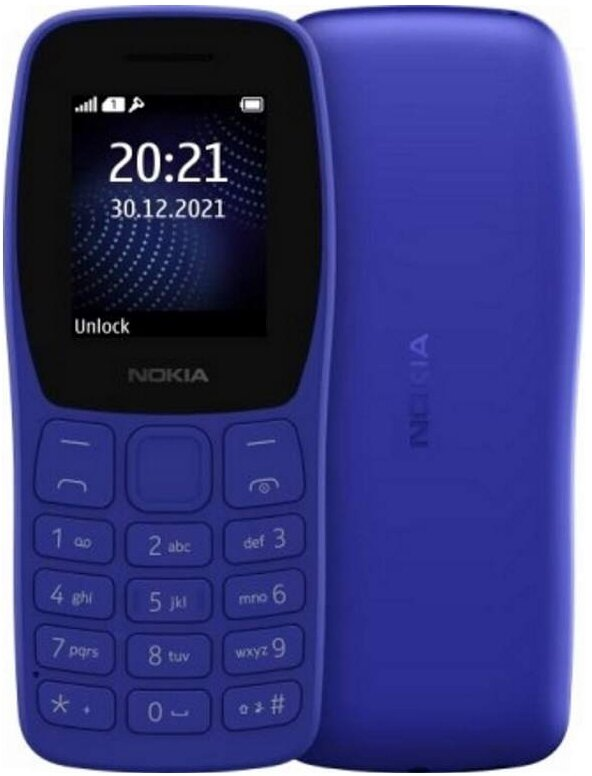 Мобильный телефон Nokia 105 DS 2022 TA-1416 Blue Без СЗУ