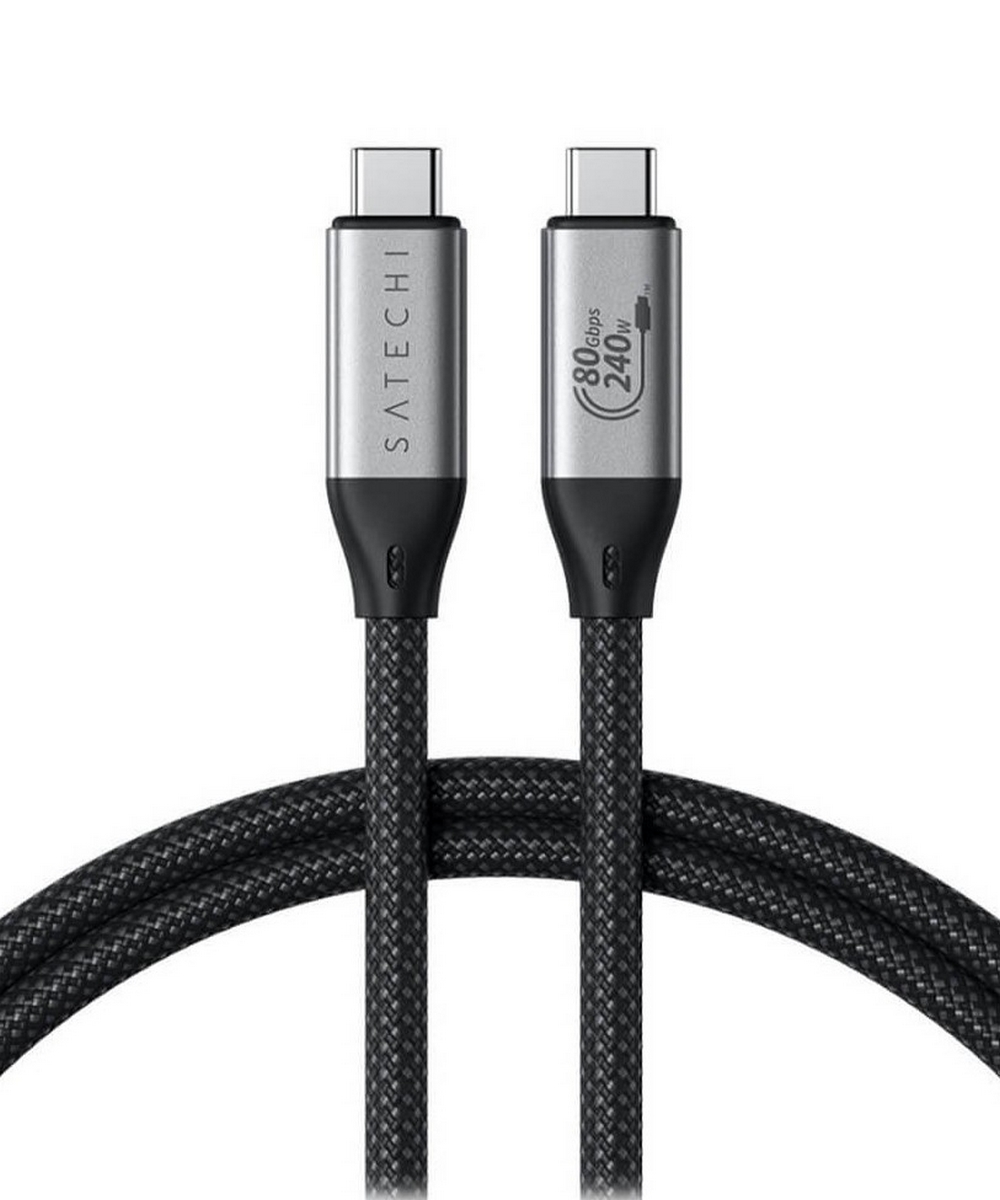 Кабель Satechi ST-YU4120K черный 1,2м USB4 V2 Pro 240W 8K Display Thunderbolt 5/4/3 Cable