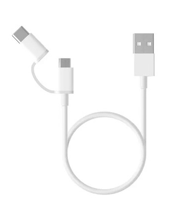 Xiaomi Mi 2-in-1 USB Cable MicroUSB to Type C 0.3m