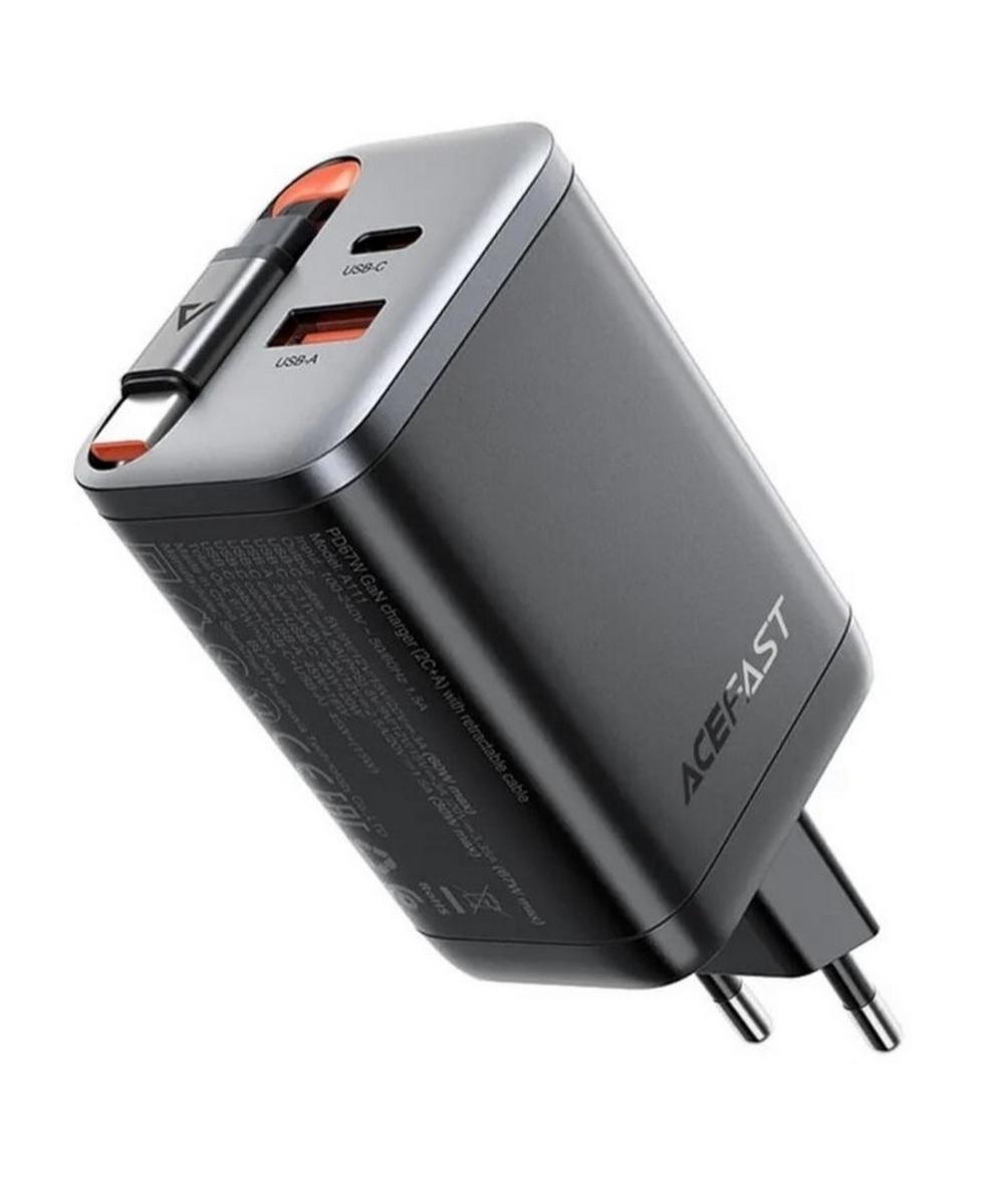 ACEFAST A111 GaN PD 67W c выдвижным кабелем