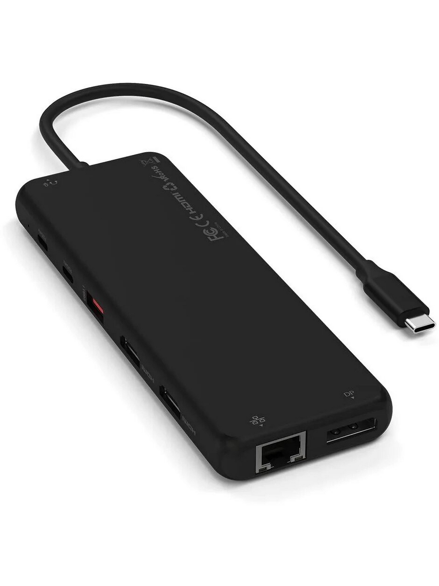 Адаптер Satechi ST-P3D13K черный Triple Display Multiport Adapter USB-C&2хHDMI&1хDP&4хUSB-А&1хEthern