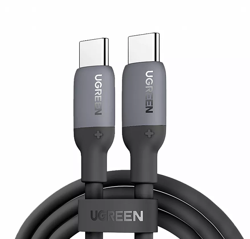 Кабель UGREEN US563 2м черный USB-C to USB-C Silicone Fast Charging Cable