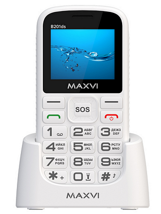 Мобильный телефон Maxvi B201ds White