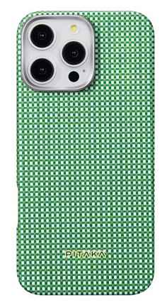 Чехол Pitaka KI1601PFOR для iPhone 16 Pro Forest Green Ultra-Slim Case 6.9 кевлар