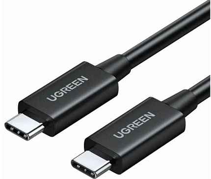 Кабель UGREEN US507 USB4 Gen3 Type C Male to Type C Male 5A 80см черный