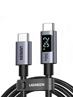 Кабель UGREEN L530 (65866) 1м серый космос USB-C to USB-C PD 240W Max Fast Charging Cable