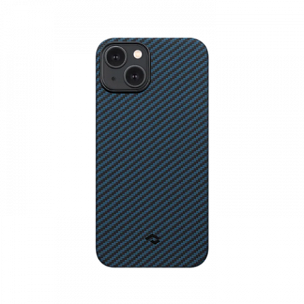 Чехол Pitaka KI1408M для iPhone 14 Plus черно-синий, MagEZ Case 3 (6.7"), кевлар (арамид)