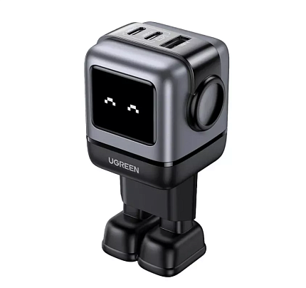 Зарядное устройство UGREEN CD361 (25685B) 65W Nexode RG USB-A+2*USB-C Robot GaN серый