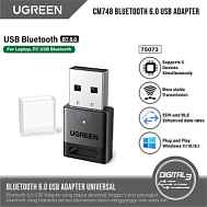 Адаптер UGREEN CM748 (75073) USB-A Bluetooth 6.0 Adapter. Цвет: черный
