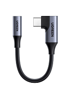 Кабель UGREEN CM991 (95589) 10см серый космос USB-C to 3.5mm Audio Adapter Cable