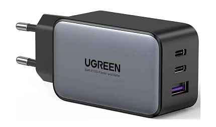 Зарядное устройство UGREEN CD244 (10335) 65W Nexode USB-A+2*USB-C GaN Tech Fast Charger Grey