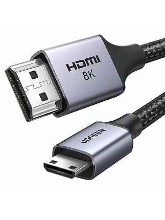 Кабель UGREEN HD163 (15515) Mini HDMI to HDMI 8K Cable. Длина: 2м. Цвет: черный