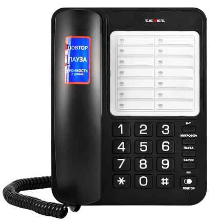 Проводной телефон teXet TX-234 (черный)