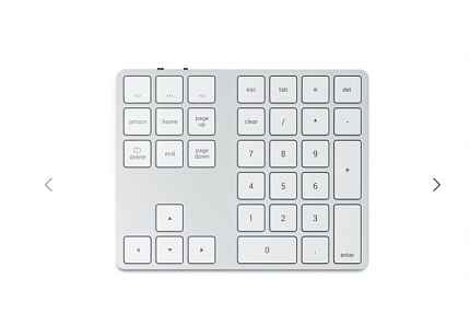 Блок клавиатуры Satechi Aluminum Extended Keypad wireless серебристый