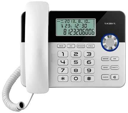 Проводной телефон teXet TX-259 (черный-серебристый)