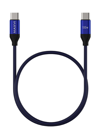 Кабель Maxvi MCw-100TT blue Type-C Type-C
