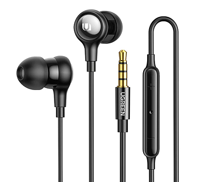 Наушники проводные UGREEN EP103 Wired Earphones with 3.5mm Plug черный