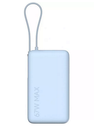 Внешний аккумулятор Xiaomi BHR08NZGL 67W Power Bank 10000 (Integrated Cable) Ice Blue RU