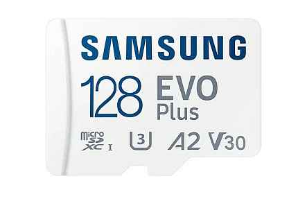 Карта памяти Samsung MicroSDXC 128Gb+SD EVO+ U3 A2 V3 adapter EU