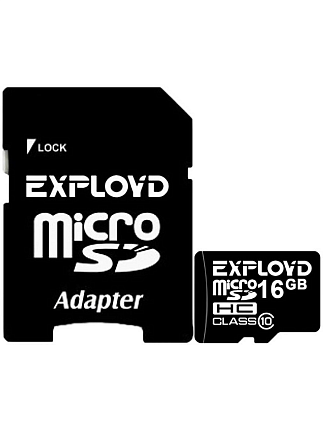 Карта памяти Exployd EX016GC 16GB microSDHC class10 uhs-1 elite sd 45 MB/s с адаптером