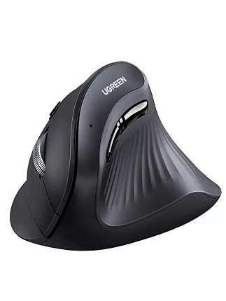 Беспроводная компьютерная мышь UGREEN MU008 (25444) Wireless Vertical Mouse 2.4 GHz&BT черный