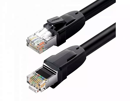 Кабель UGREEN NW121 (70172) 5м черный Cat8 CLASS I S/FTP Round Ethernet Cable
