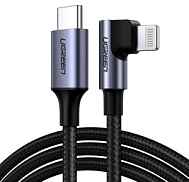 Кабель UGREEN US305 (60765) 2м черный USB-C to Lightning Angled Cable Aluminum Shell Braided
