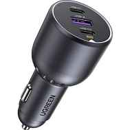 АЗУ UGREEN EC705 (35025) 2*USB-C PD+USB-A 130W Fast Car Charger. Цвет: серый