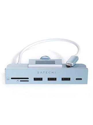 Хаб Satechi ST-UCICHB Aluminum USB-C Clamp Hub для 24" iMac. Цвет: синий