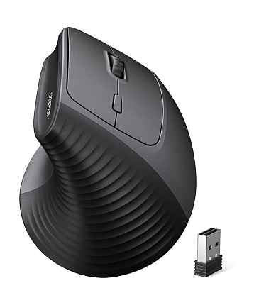 Беспроводная компьютерная мышь UGREEN M571P (65042) Wireless Vertical Mouse 2.4GHz & BT черный
