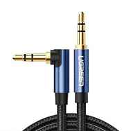 Кабель UGREEN AV112 (60181) 2м черный 3.5mm Male To Male Angled  Cable угловой