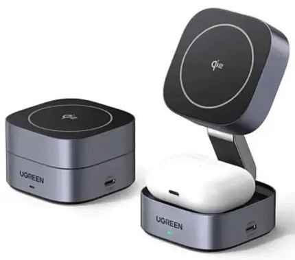 UGREEN W702 (35316) 2-in-1 Magnetic Wireless 15W
