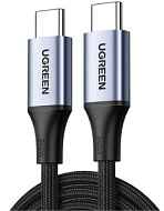 Кабель UGREEN US535 2 м. Цвет: серый космос USB-C to USB-C 240WPD Fast Charging Cable в оплетке.