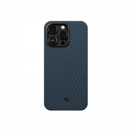 Чехол Pitaka KI1408P для iPhone 14 Pro черно-синий, MagEZ Case 3 (6.1"), кевлар (арамид)