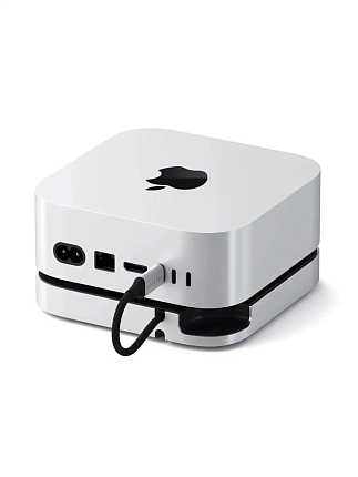 Подставка и концентратор Satechi ST-GNMMES Mac Mini M4 Stand & Hub with SSD Enclosure серебристый