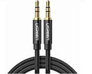 Кабель UGREEN AV112 50363 2m Black 3.5mm Male to 3.5mm Male Cable Gold Plated Metal Case with Braid