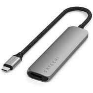 Адаптер Satechi ST-P4SM 4-in-1 USB-C PD&2xUSB-A 3.2 Gen2&HDMI 4K@60Hz Slim Multiport Adapter серый